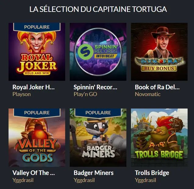Guide de tortuga casino bonus